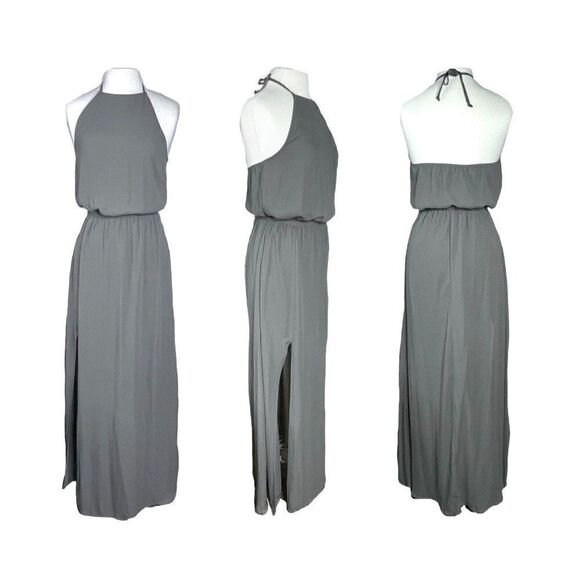 Show Me Your MUMU Heather Halter Dress Gray - Picture 2 of 13